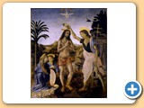 5.3.1-02 Andrea del Verrocchio-Bautismo de Cristo (1466) con colaboraciones de Leonardo-Uffizi